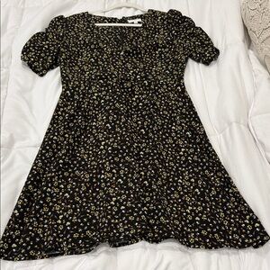 Floral Black Woman’s Dress
